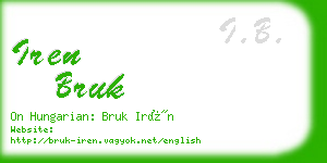 iren bruk business card